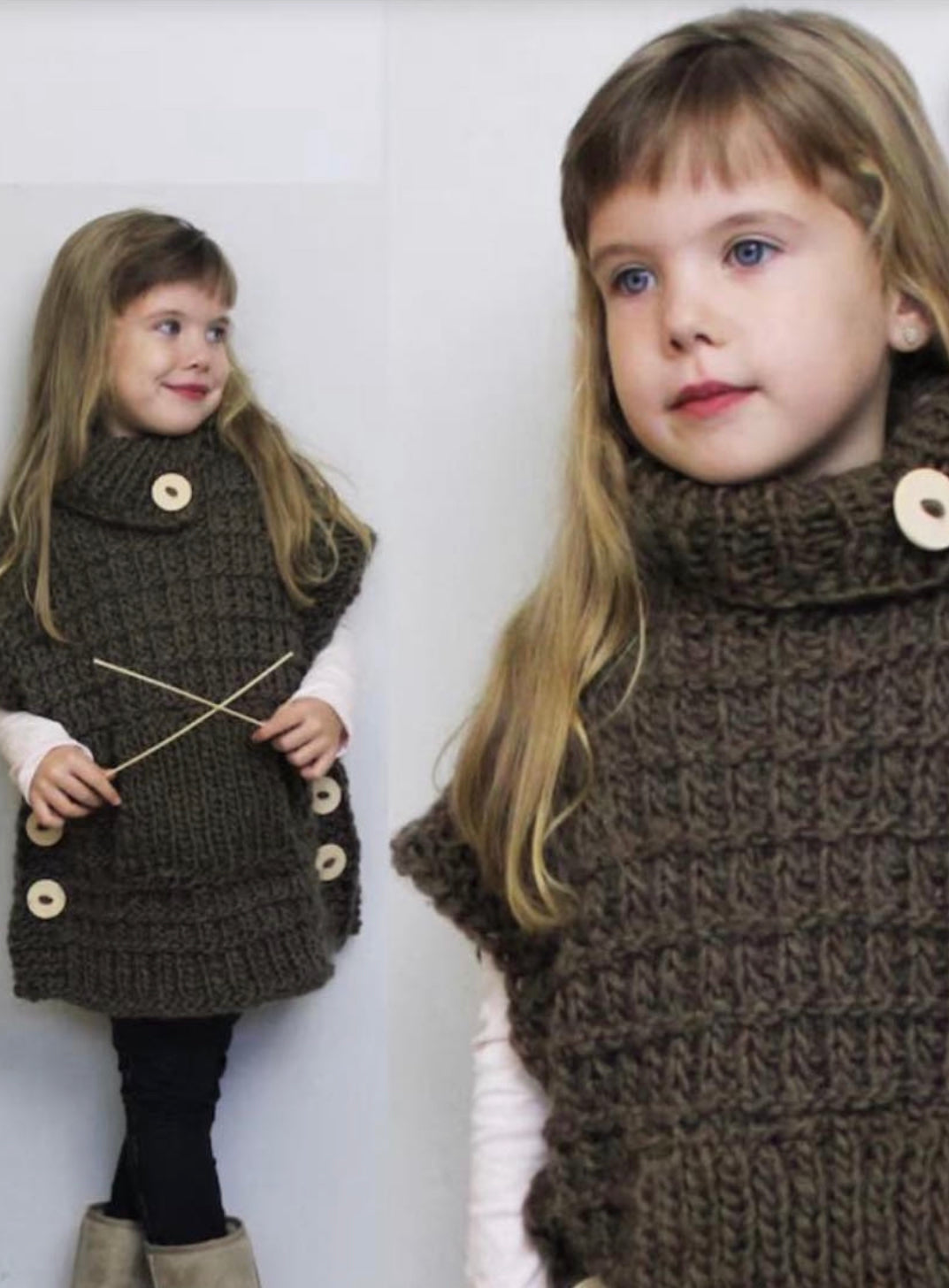 The Chunky Button Ziah Poncho